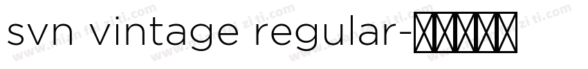 svn vintage regular字体转换